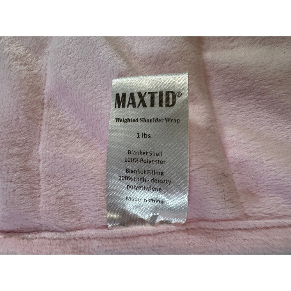MAXTID Weighted Lap Pad Kids 1lb Pink Minky Dot Sensory Calming Blanket - Picture 10 of 11
